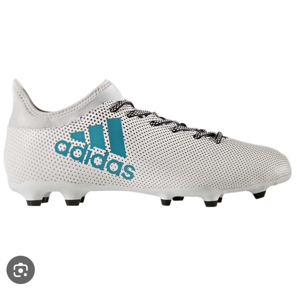 Adidas X 17.3 FG White Blue Soccer Cleats Women’s Size 6 - Picture 1 of 4